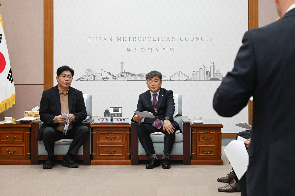 대한기계설비건설협회 부산시회 신임회장단 접견(접견실)
