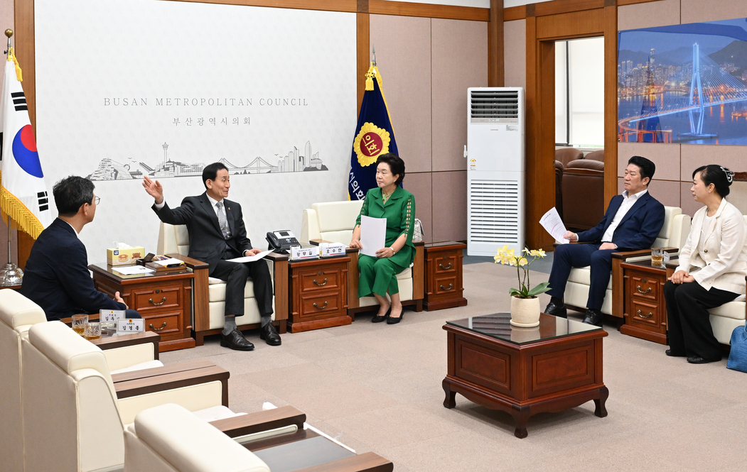 부산예술문화단체총연합회 회장단 접견(접견실)